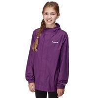 peter storm girls packable waterproof jacket purple purple