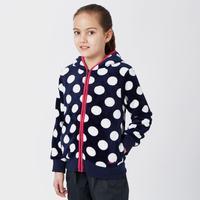 peter storm girls dotty full zip fleece blue blue