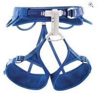 petzl adjama adjustable climbing harness size s colour blue