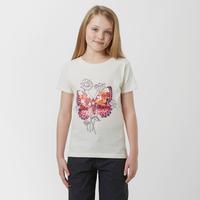 peter storm girls butterfly t shirt cream cream