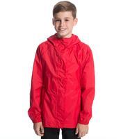 peter storm kids parka in a pack red red