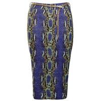 Pencil Skirt With Snake Belt