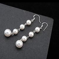 Pearl Others Stud Earrings Jewelry Natural Daily Alloy 1 pair White