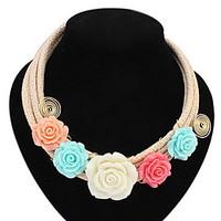 pendant necklace womens girls sweet flowers euramerican bohemia choker ...