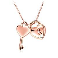 Pendant Necklaces Love Heart Women\'s Girls\' Choker Chain Alloy Dangling Gift Jewelry for Valentine