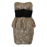 Peplum Sequin Tube Dress