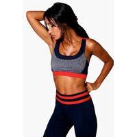 performance mesh detail sports bra red