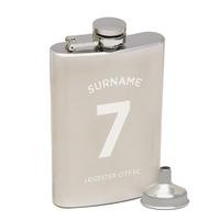 Personalised Leicester City Shirt Number Hip Flask