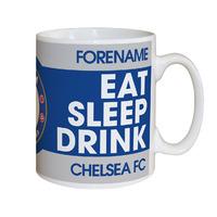 Personalised Eat Sleep Drink Watch Chelsea Mug