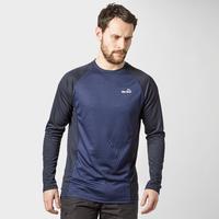 peter storm mens long sleeve zip tech t shirt navy