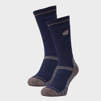 Peter Storm Men\'s Midweight Outdoor Socks - Twin Pack - Blue, Blue