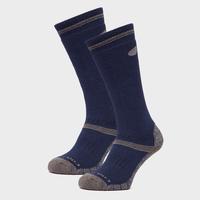 peter storm mens midweight knee length hiking socks twin pack blue blu ...