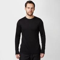 peter storm mens long sleeve thermal crew baselayer top black black