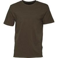 Peter Werth Mens North Seam Detail Pique T-Shirt Khaki