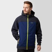 peter storm mens hooded softshell jacket blue blue