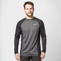 peter storm mens long sleeve tech tee black black