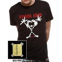 Pearl Jam - Stickman Men\'s Small T-Shirt - Black