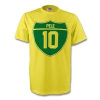 pele brazil crest tee yellow kids