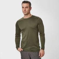 peter storm mens long sleeve thermal crew baselayer top green green