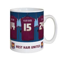 Personalised West Ham United Dressing Room Mug