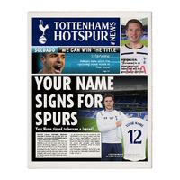 personalised tottenham hotspur newspaper