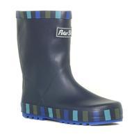 peter storm boys striped trim wellies blue blue