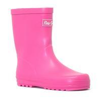 peter storm girls trim wellies pink pink