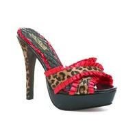 Penthouse Shoes PH523-Ginger Leopard and Red