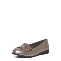 Pewter Fringed Loafers, Pewter