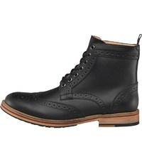 Peter Werth Mens Mills Leather Brogue Boots Black