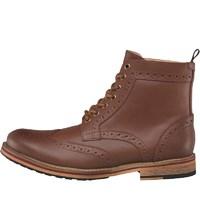 peter werth mens mills leather brogue boots tan