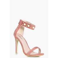 Pearl And Stud Embellished 2 Part Heels - blush