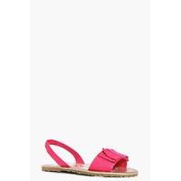 Peeptoe Sling Back Beach Sandal - coral