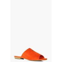 Peeptoe Mule Sandal - orange