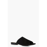 Peeptoe Mule Sandal - black