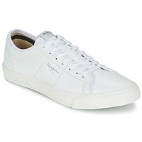 Pepe jeans PARSON LEATHER men\'s Shoes (Trainers) in white