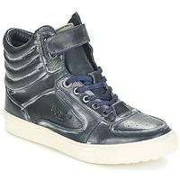 pepe jeans norwich mens shoes high top trainers in blue