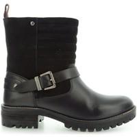 pepe jeans bikery hellen padded pls50238 womens low ankle boots in bla ...