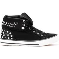 pepe jeans spike womens shoes high top trainers in black