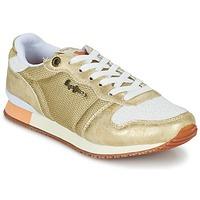 pepe jeans gable gold womens shoes trainers in gold