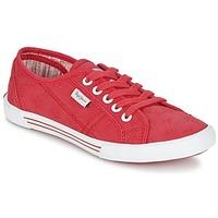 pepe jeans aberlady anglaise womens shoes trainers in red