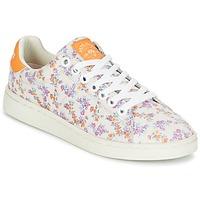 pepe jeans club flowers womens shoes trainers in white