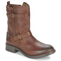 pepe jeans pimlico womens mid boots in brown