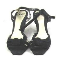 Per Una, size 7 black wedge heeled sandals