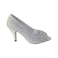 perfect crystal encrusted open toe shoe