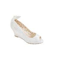 Perfect Flora Lace Peep Toe Wedge