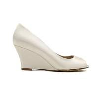 Perfect Flora Satin Peep Toe Wedge