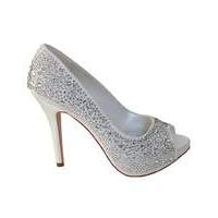 Perfect Crystal Encrusted Open Toe Shoe