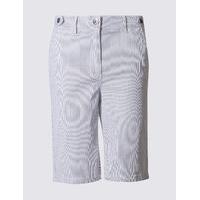 Per Una Cotton Rich Ticking Stripe Shorts