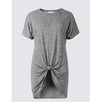 Per Una Metallic Foil Knot Front T-Shirt